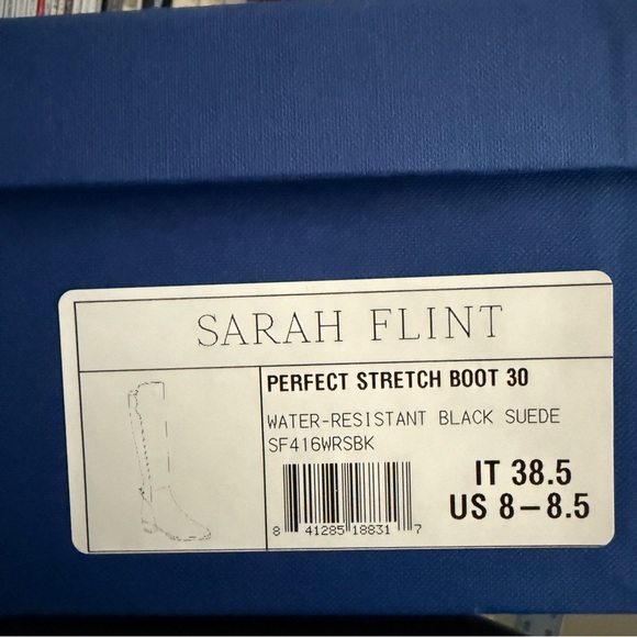 NWT Sarah Flint Knee High Perfect Stretch Boot 30 , Black - Size 38.5 - Picture 10 of 16